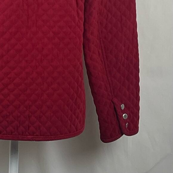 Talbots Red Quilted CottageCore Casual Feminine Jacket NWOT Size S - Picture 6 of 10